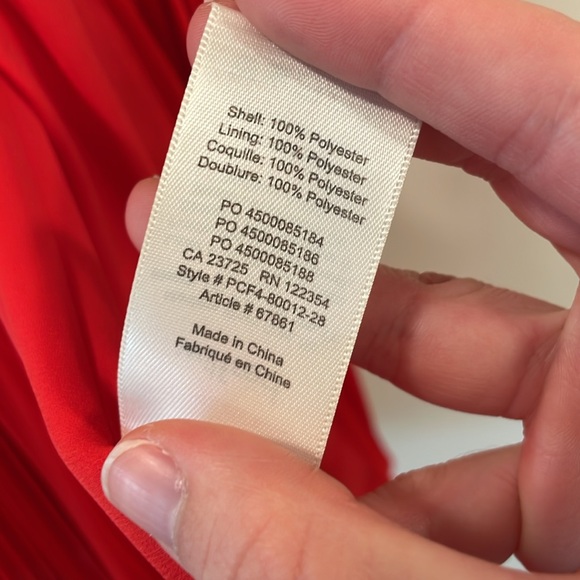 Aritzia Red Twirl Pleated Dress - Picture 4 of 4